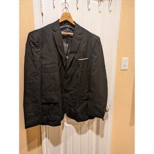 Unbranded Blazer Jacket Mens 5XL Black Single Breasted Business Workwear
